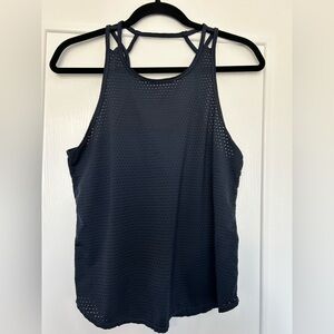 Athleta Navy Blue Small Mesh Tank Top